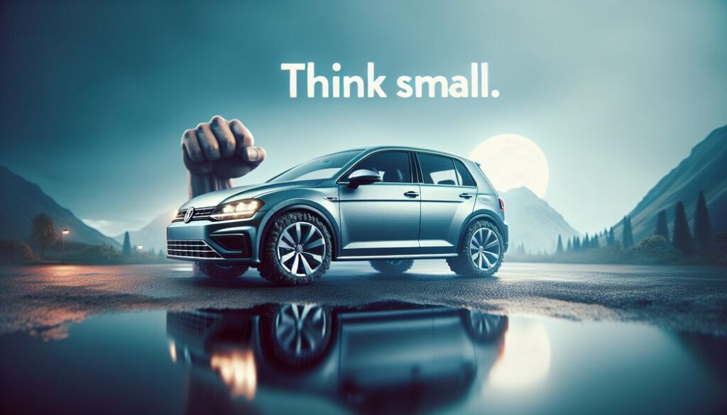 Volkswagen Think Small Werbung » Klein aber oho